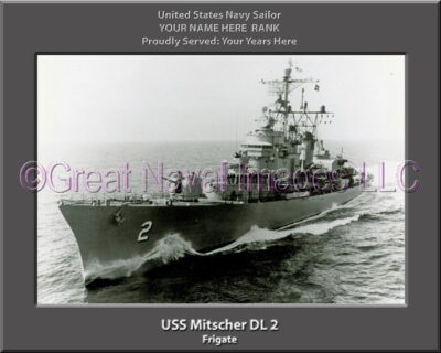 USS Mitscher DL 2 Personalized Navy Ship Photo