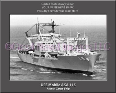USS Mobile AKA 115 Personalized Navy Ship Photo