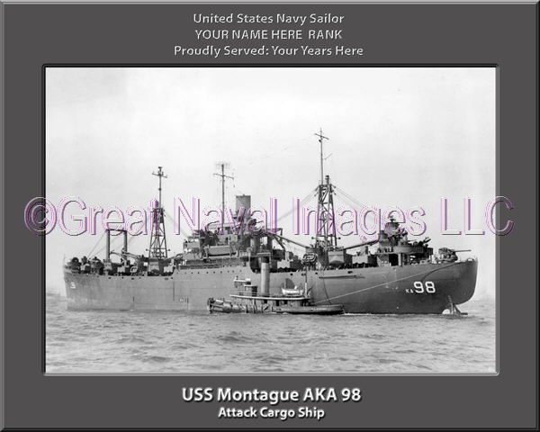 USS Montague AKA 98 Personalized Navy Ship Photo