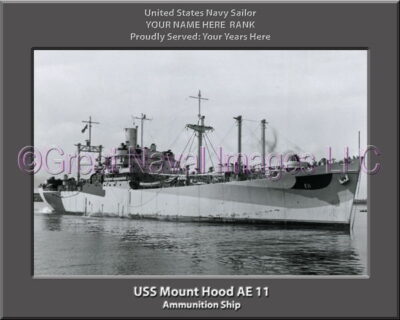 USS Mount Hood AE 11 Personalized Navy Ship Photo