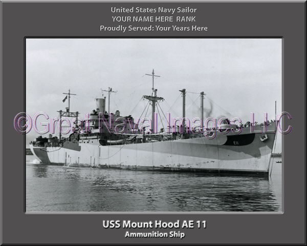 USS Mount Hood AE 11 Personalized Navy Ship Photo