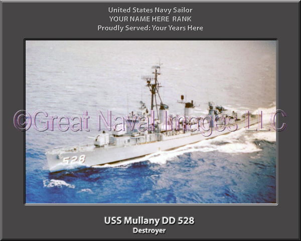 USS Mullany DD 528 : Personalized Navy Ship Photo 2 ⋆ US Navy Veteran ...
