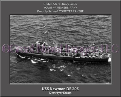 USS Newman DE 205 Personalized Navy Ship Photo
