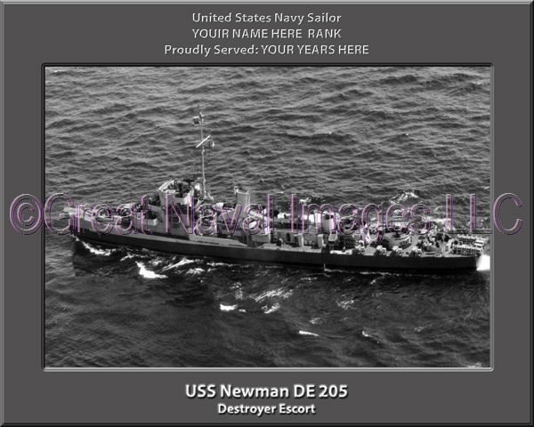 USS Newman DE 205 Personalized Navy Ship Photo