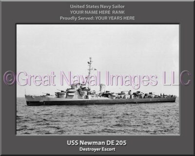 USS Newman DE 205 Personalized Navy Ship Photo