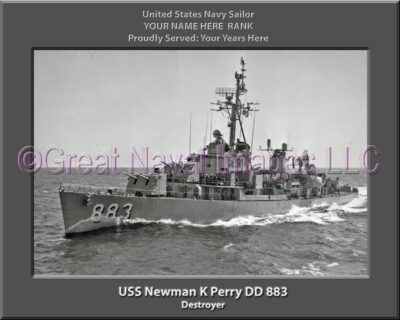 USS Newman K Perry DD 883 Personalized Navy Ship Photo