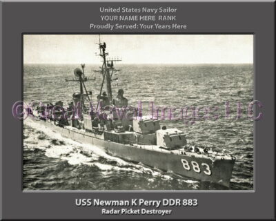 USS Newman K Perry DDR 883 Personalized Navy Ship Photo