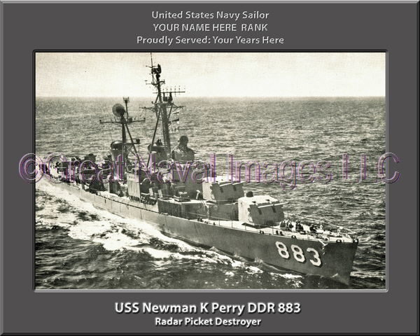 USS Newman K Perry DDR 883 Personalized Navy Ship Photo