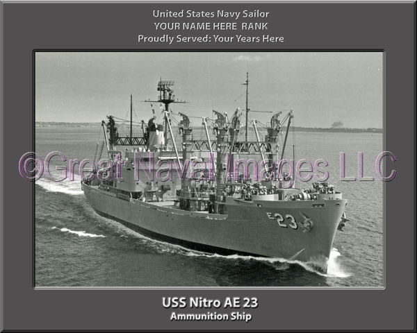 USS Nitro AE 23 Personalized Navy Ship Photo