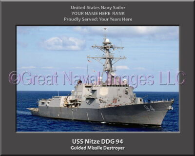 USS Nitze DDG 94 Personalized Navy Ship Photo