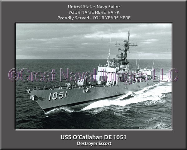 USS O'Callahan DE 1051 Personalized Navy Ship Photo