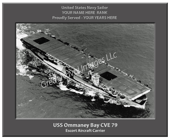 USS Ommaney Bay CVE 79 Personalized Navy Ship Photo
