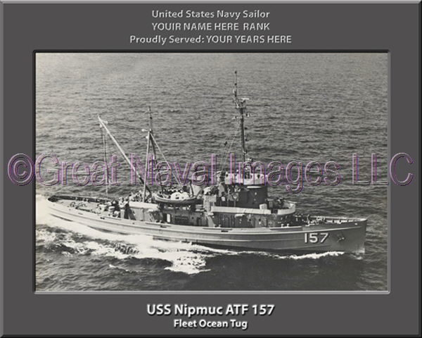 USS Pidmuc ATF 157 Personalized Navy Ship Photo