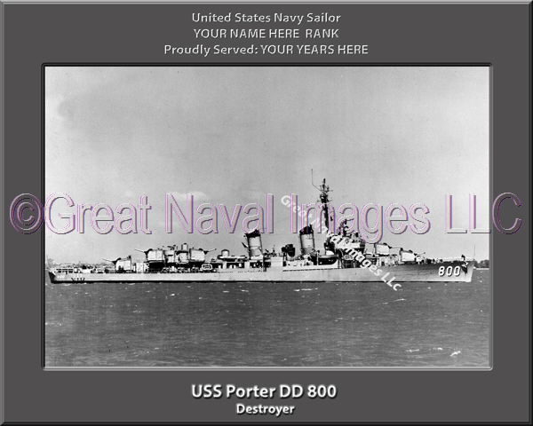 USS Porter DD 800 Personalized Navy Ship Photo