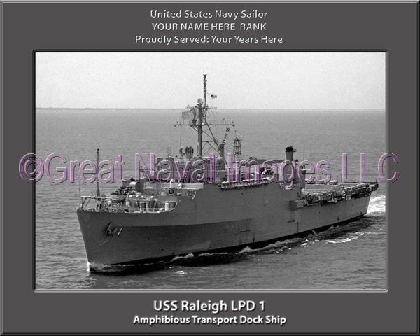 USS Raleigh LPD 1 Personalized Navy Ship Photo