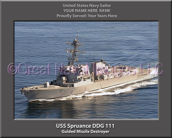USS Spruance DDG 111 : Personalized Navy Ship Photo ⋆ US Navy Veteran ...