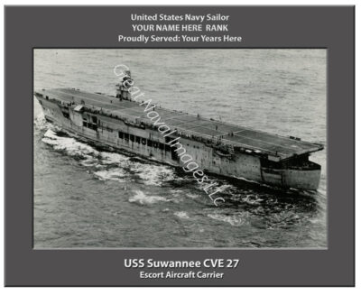 USS Suwannee CVE 27 Personalized Navy Ship Photo