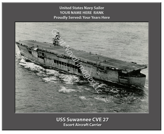 USS Suwannee CVE 27 Personalized Navy Ship Photo