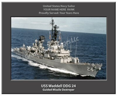 USS Waddell DDG 24 Personalized Navy Ship Photo