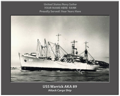 USS Warrick AKA 89 Personalized Navy Ship Photo