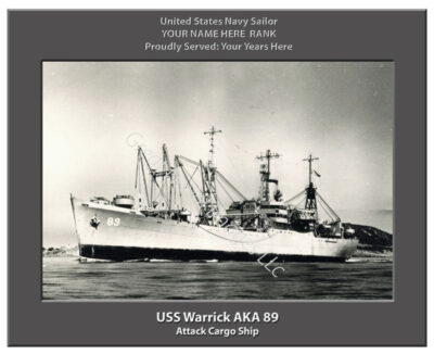 USS Warrick AKA 89 Personalized Navy Ship Photo