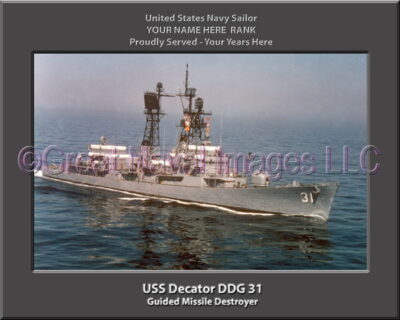 USS Decator DDG 31 Personalized Navy Ship Photo