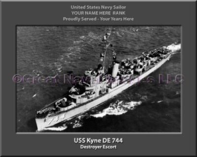 USS Kyne DE 744 Personalized Navy Ship Photo