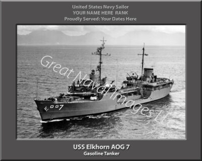 USS Elkhorn AOG 7 Personalized Navy Ship Photo