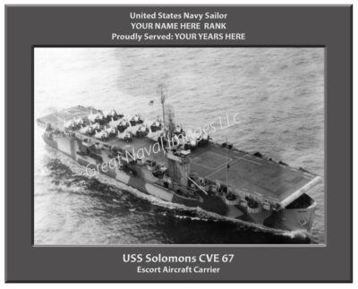 USS Solomons CVE 67 Personalized Navy Ship Photo