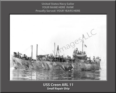 USS Creon ARL 11 Personalized Navy Ship Photo