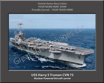 USS Harry S Truman CVN 75 Personalized Navy Ship Photo