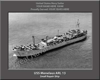 USS Menelaus ARL 13 Personalized Navy Ship Photo