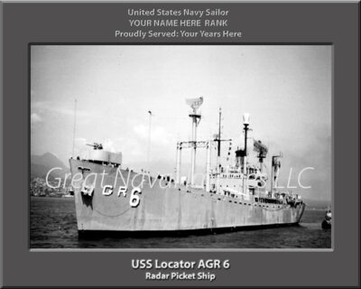 USS Locator AGR 6 Personalized Navy Ship Print