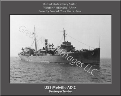 USS Melville AD 2 Personalized Navy Ship Photo