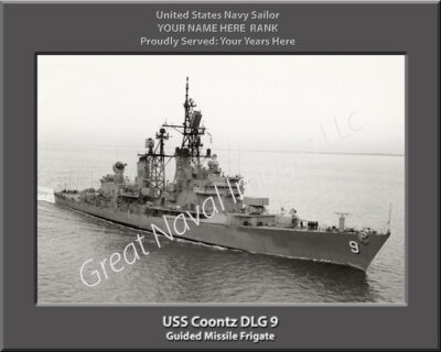 USS Coontz DLG 9 Personalized Navy Ship Photo