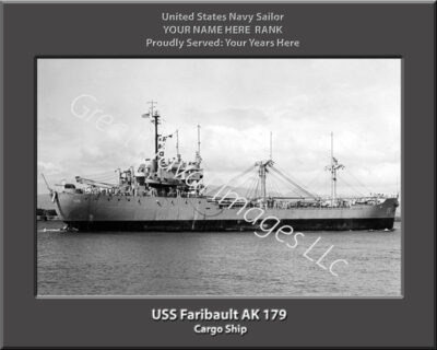 USS Faribault AK 179 Personalized Navy Ship Photo