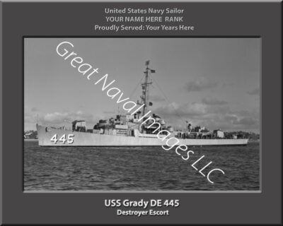 USS Grady DE 445 Personalized Navy Ship Photo