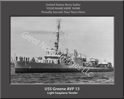 USS Greene AVD 13 Personalized Navy Ship Photo