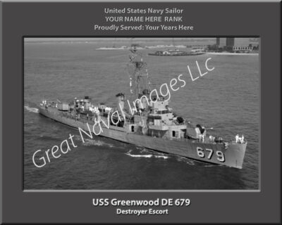 USS Greenwood DE 679 Personalized Navy Ship Photo