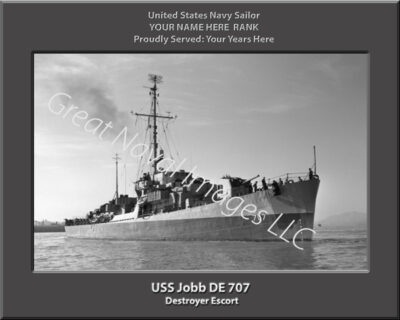 USS Jobb DE 707 Personalized Navy Ship Photo