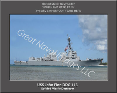 USS John Finn DDG 113 Personalized Navy Ship Photo