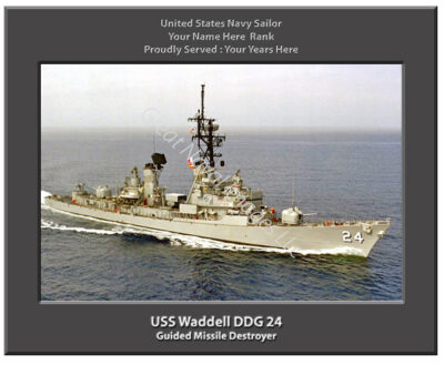 USS Waddell DDG 24 Personalized Navy Ship Photo