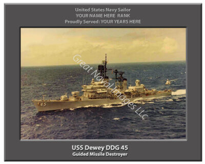 USS Dewey DDG 45 Personalized Navy Ship Photo