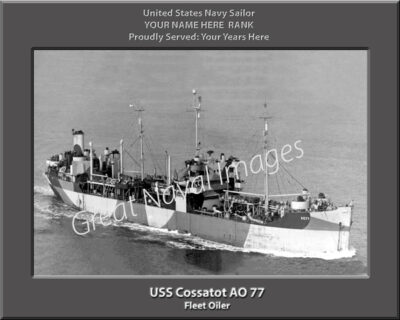 USS Cossatot AO 77 Personalized Navy Ship Photo