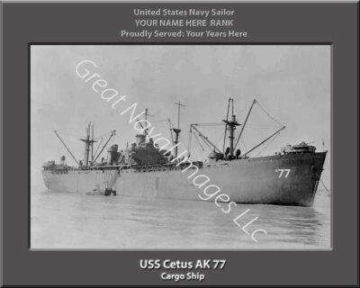 USS Cetus AK 77 Personalized Navy Ship Photo