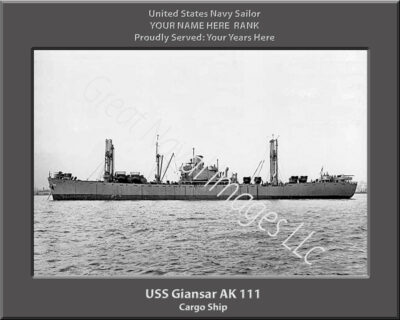 USS Giansar AK 111 Personalized Navy Ship Photo