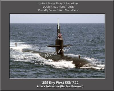 USS Key West SSN 722 Personalized Navy Submarine Photo