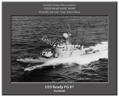 USS Ready PG 87 Personalized Ship Photo