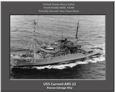 USS Current ARS 22 Personalized Navy Ship Photo
