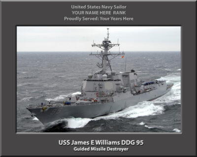 USS James E Williams DDG 95 Personalized Navy Ship Photo